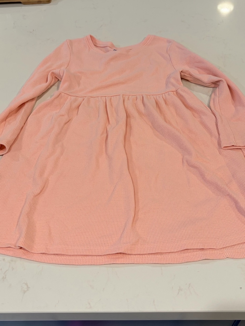 Old Navy Pink Peach Long-Sleeve Knit Dress for Girls